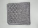 Nurpak Yaprak Desenli Gri Banyo Havlusu 70x140 cm - Görsel 2