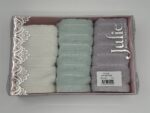 JULIE 3'lü VIP Cotton Havlu Seti 30x50 cm - Görsel 2