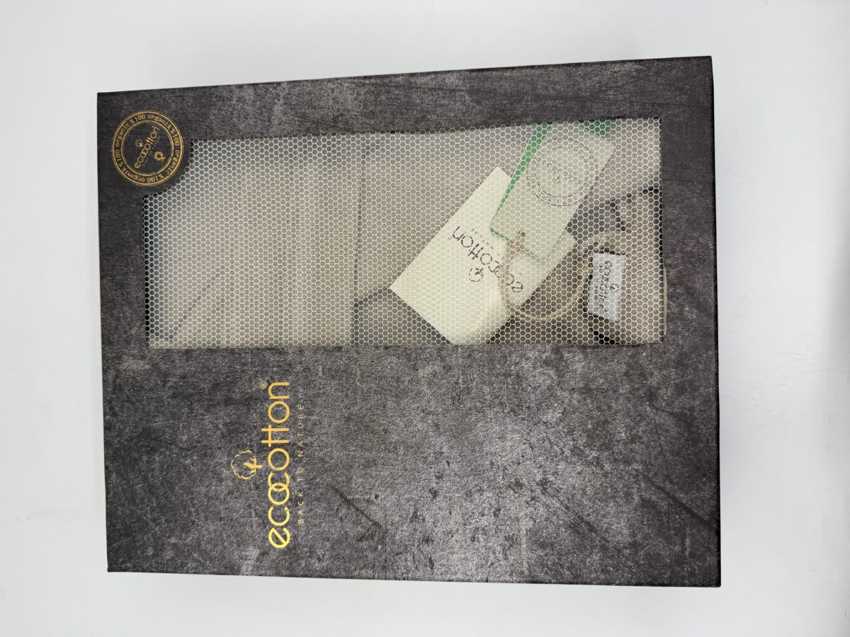 Ecocotton Pamira 0 Organik Pamuk Kadın Bornoz Seti - Bej - Görsel 3
