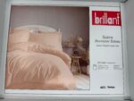 Brillant Deluxe Saten Çift Kişilik Nevresim Takımı Çizgili Bej - Görsel 3