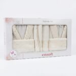 Ensoft Lena Silver 8 Parça Bornoz Seti Krem - Görsel 2