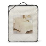 İpekçe Home Ultrasoft Stripe Çift Kişilik Yatak Örtüsü Seti - Beyaz - Görsel 3