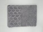 Nurpak 70x140 cm Gri Yaprak Desenli Banyo Havlusu - Görsel 3