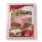 Salev Dantelli Yuvarlak Masa Örtüsü 160 cm Pembe - Görsel 2