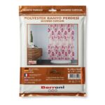 Berroni Çiçek Desenli Polyester Banyo Perdesi 90x200 cm 2'li Set - Görsel 2