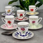 Acar Fienne 6 Kişilik Porselen Kahve Fincan Takımı - 90 ml - Görsel 6