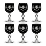 Crystalex Claudia 6'lı Siyah Kristal Şampanya Kadehi 150 ml