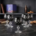Crystalex Claudia 6'lı Siyah Kristal Şampanya Kadehi 150 ml - Görsel 3