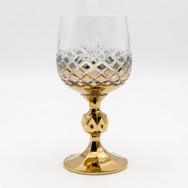 Crystalex Bohemia Claudia 6'lı Ananas Detaylı Gold Kadeh Seti 150 ml