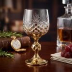 Crystalex Bohemia Claudia 6'lı Ananas Detaylı Gold Kadeh Seti 150 ml - Görsel 2