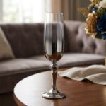 Bohemia Crystal MIMUS 180 ml 6'lı Flüt Kadeh Seti - Titanyum Gümüş