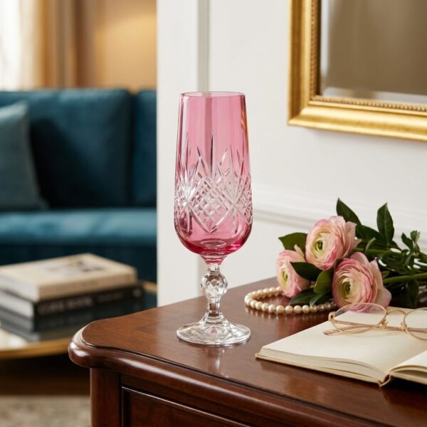 Bohemia Crystal Sterna 6'lı Pembe Kristal Kadeh Seti 180 ml