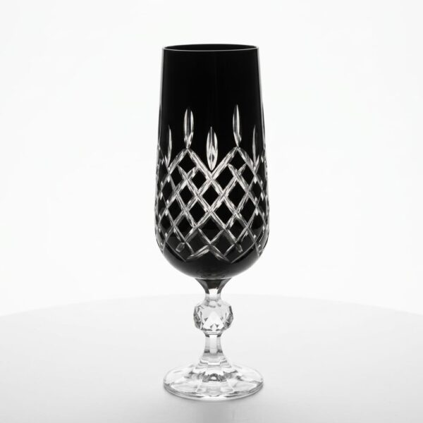 Bohemia Crystal STERNA 40149180-KS 6'lı Siyah Kristal Şampanya Kadehi 180 ml