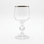 Crystalex Bohemia Crystal Claudia 6'lı Kadeh Seti - 150 ml, Platin Şeritli - Görsel 2
