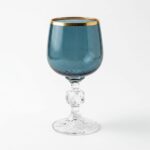 Bohemia Crystal STERNA 6'lı Kadeh Seti, Petrol Mavisi, 150 ml