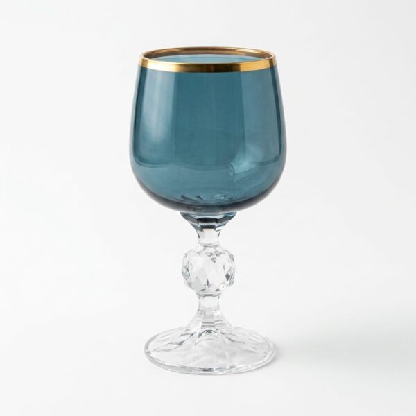 Bohemia Crystal STERNA 6'lı Kadeh Seti, Petrol Mavisi, 150 ml