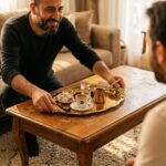 DGN Gold Dekoratif Sunum Tepsisi, Şık Kulplu Oval Servis Tepsisi BLT23 - Görsel 3