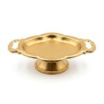 Metal Minimal Oval Ayaklı Lokumluk Gold BKZ-2037A