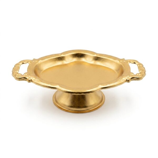 Metal Minimal Oval Ayaklı Lokumluk Gold BKZ-2037A