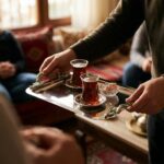 Mine9 Gümüş Renk Mineli Büyük Kulplu Dikdörtgen Sunum Tepsisi - Görsel 2