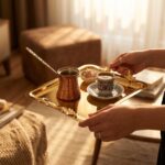 İtalyan Büyük Kulp Dikdörtgen Gold Sunum Tepsisi DGN-B02