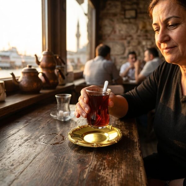 ÇY03 Gül Çerçeve Gold Çay Tabağı