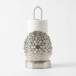 Leila Mozaik Metal Kağıt Havluluk 29x13 cm Gümüş