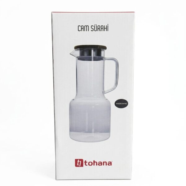 Tohana THN77008 Akasya Kapaklı Süzgeçli Cam Sürahi 1.8 Litre