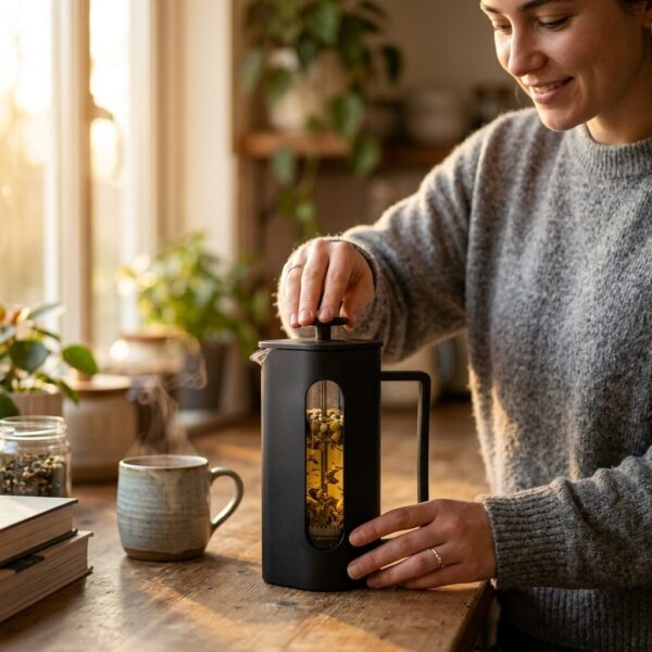 By Como Fresh Siyah Bitki Çayı Demliği French Press 350 ml KYR-2481