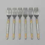 YCK-602 YEMEK ÇATALI 6 LI GOLD-KROM
