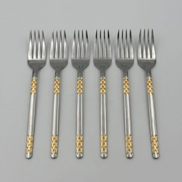 YCK-602 YEMEK ÇATALI 6 LI GOLD-KROM