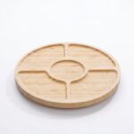 Acar Bambu Dönerli Bölmeli Sunum Tabağı Çerezlik 30 cm - Görsel 3