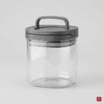 TOHANA VAKUM KAPAK KARE CAM KAVANOZ 600 ML BEYAZ - Görsel 3