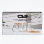Marco 4'lü Köşeli Cam Baharatlık Seti Standlı