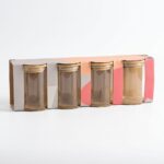 KRD HOME 7878 BAMBU 4 LÜ CAM KAVANOZ
