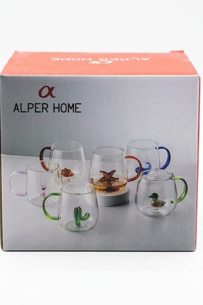 Alper Home Emojili Cam Kupa Bardak 1 Adet