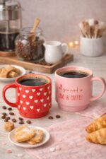 TOHANA PORSELEN IKILI KALP KUPA 360 ML THN12223 - Görsel 3