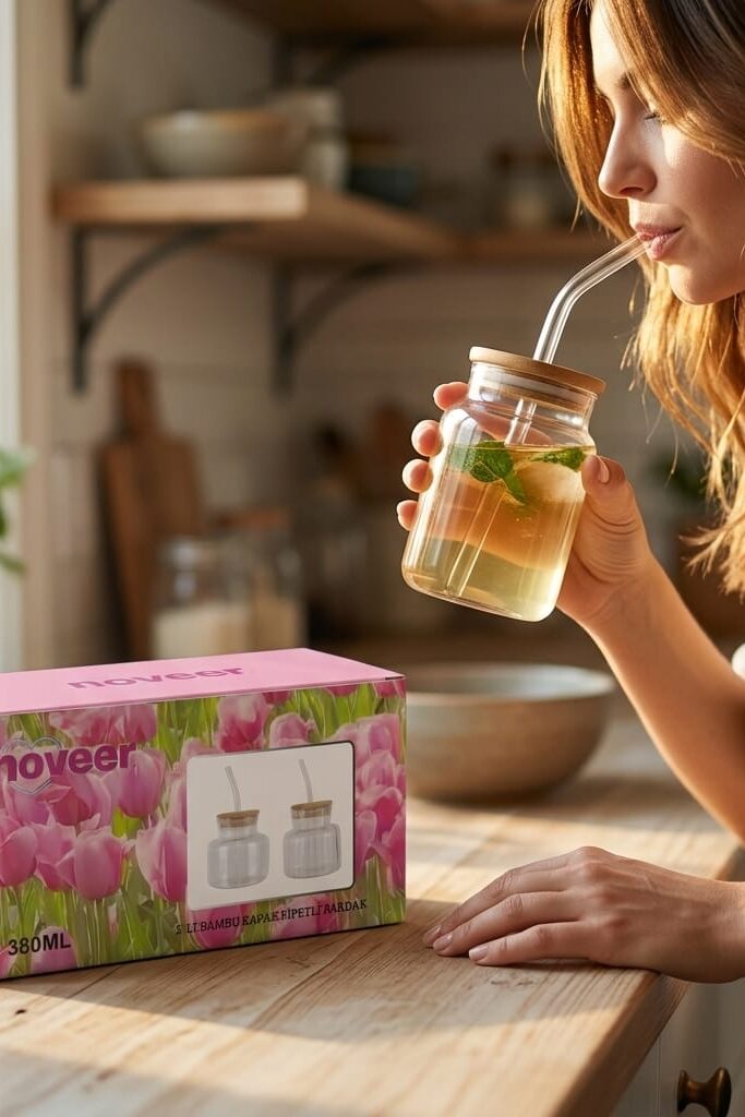 Noveer 2'li Pipetli Bardak Seti 380 ml