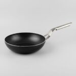 Mehtap Pro Wok Tava 24 cm Siyah Çelik Kulplu - Görsel 2