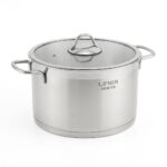 Lines L-0109 Silver 24 cm Derin Çelik Tencere 5.8 L - Görsel 2