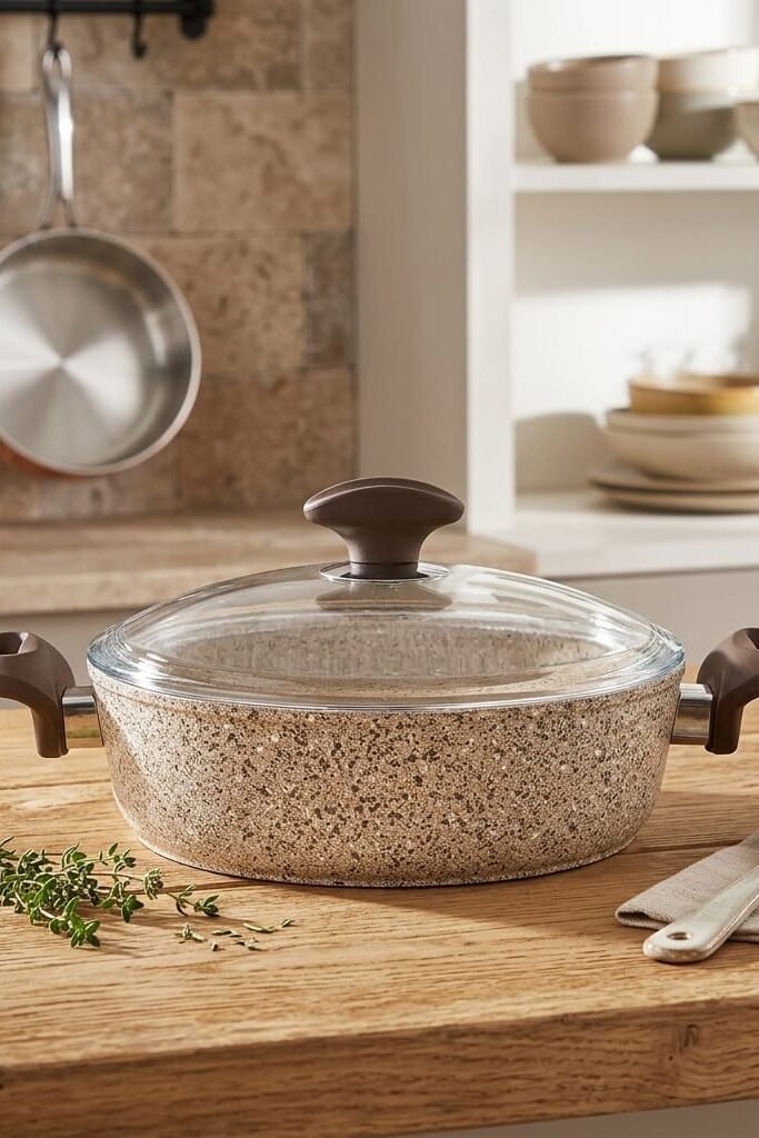 Falez Creamy Granitec 26 cm Kısa Granit Tencere
