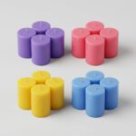 DEKOMUM SİLİNDİR MUM 5X5 CM KOKULU 4 LÜ - Görsel 2