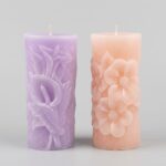 DEKOMUM DEKORATİF OYMA MUM 7X15 CM KOKULU - Görsel 2