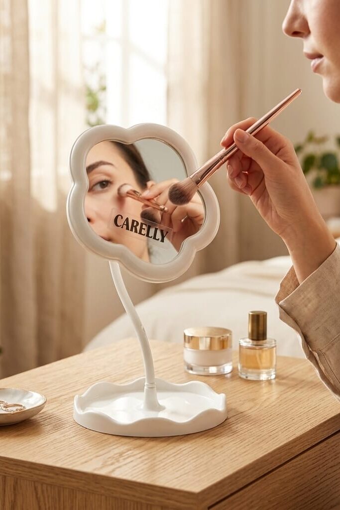Carelly Papatya Ayaklı Dekoratif Ayna CR-8581