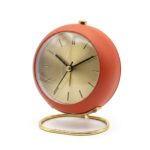 Newlife CLKN-2100 Lüx Yuvarlak Metal Gold Ayaklı Masa Çalar Saat - Görsel 3