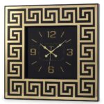 Revello 49x49 cm Dekoratif Kare Siyah Duvar Saati Modern Tasarım - Görsel 4