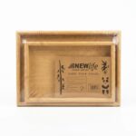 2'li Bambu Ahşap Sunum Tepsisi Seti 30x20 cm ve 35x25 cm