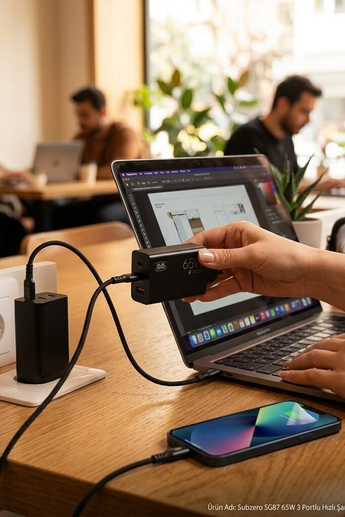 Subzero SG87 65W 3 Portlu Hızlı Şarj Cihazı Adaptörü