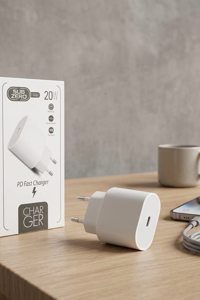 Subzero SG62 20W PD Type-C Hızlı Şarj Cihazı Beyaz
