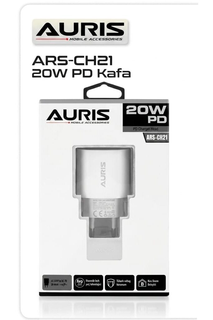 Auris ARS-CH21 20W PD Hızlı Şarj Cihazı Adaptörü